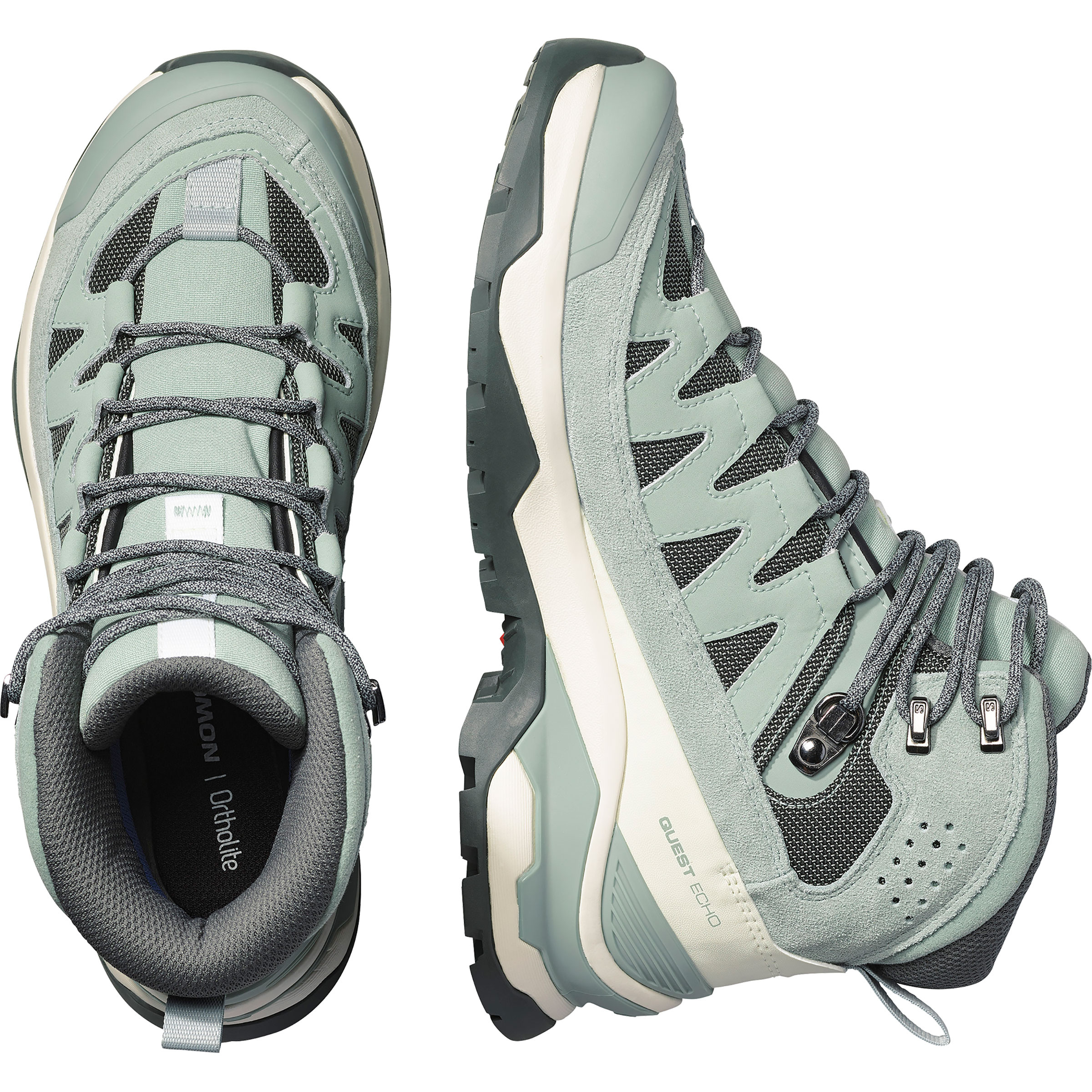 Salomon Quest Echo GTX Damen Wanderschuhe gruen Größe 37 Camping Wasserdicht