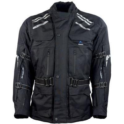 Motorradjacke ROLEFF "Kodra RO" Gr. M, schwarz (schwarz, ro 774), Jacken, M, Obermaterial: 100% Polyester. Innenfutter: 100% Polyester, Mit Sicherheitsstreifen