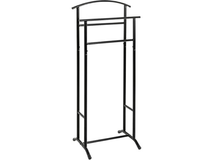 HAKU Metall Herrendiener schwarz Stahlrohr stummer Diener schwarz - Maße: B 48 x H 107 x T 36 cm, Style: Modern