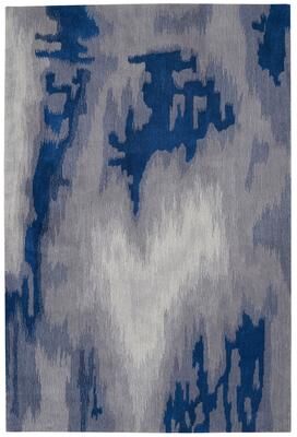 Nourison Symmetry Grey/Blue Area Rug