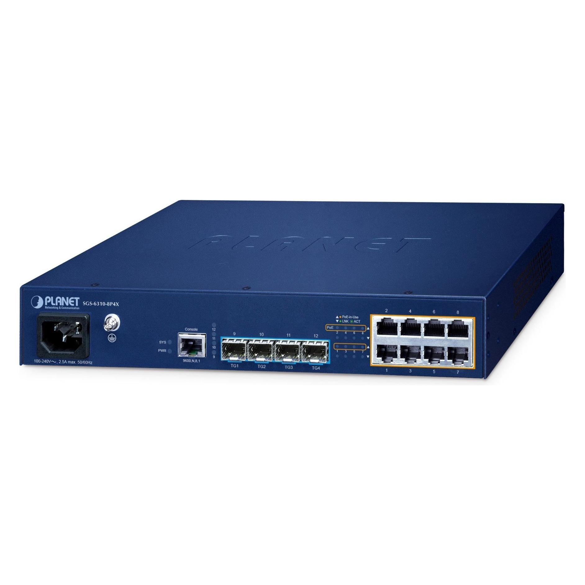 Planet 8-Port L3 PoE+ Managed Switch SGS-6310-8P4X (8 Ports) (SGS-6310-8P4X)