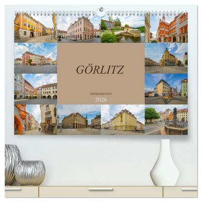 Görlitz Impressionen (hochwertiger Premium Wandkalender 2026 DIN A2 quer), Kunstdruck in Hochglanz