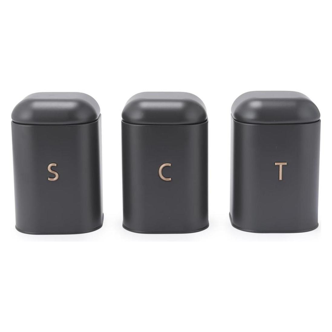 Salter BW13729EU7 Pebble 3-Piece Canister Set Charcoal (1.40 l) (BW13729EU7)