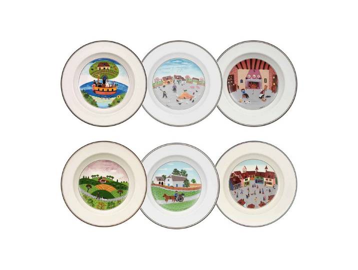 Villeroy & Boch Suppenteller Design Naif Suppenteller Kollektion ø 21 cm, (6 St)