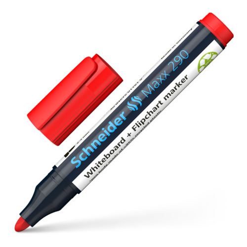 Schneider Maxx 290 Whiteboard- und Flipchart-Marker schwarz 2,0 - 3,0 mm, 1 St. rot