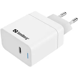 Sandberg USB-C AC Charger PD65W EU (65 W, 1 Port), USB Ladegerät, Weiss