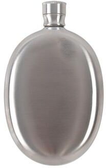 Modern Mode Marketplace 3oz Mini Hip Flask Portable 304 Stainless Steel Round Pocket Flask silver