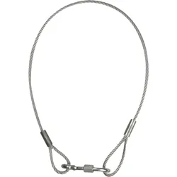 Showgear Safety Cable 4 mm WLL: 40 kg - 50 cm - Silber