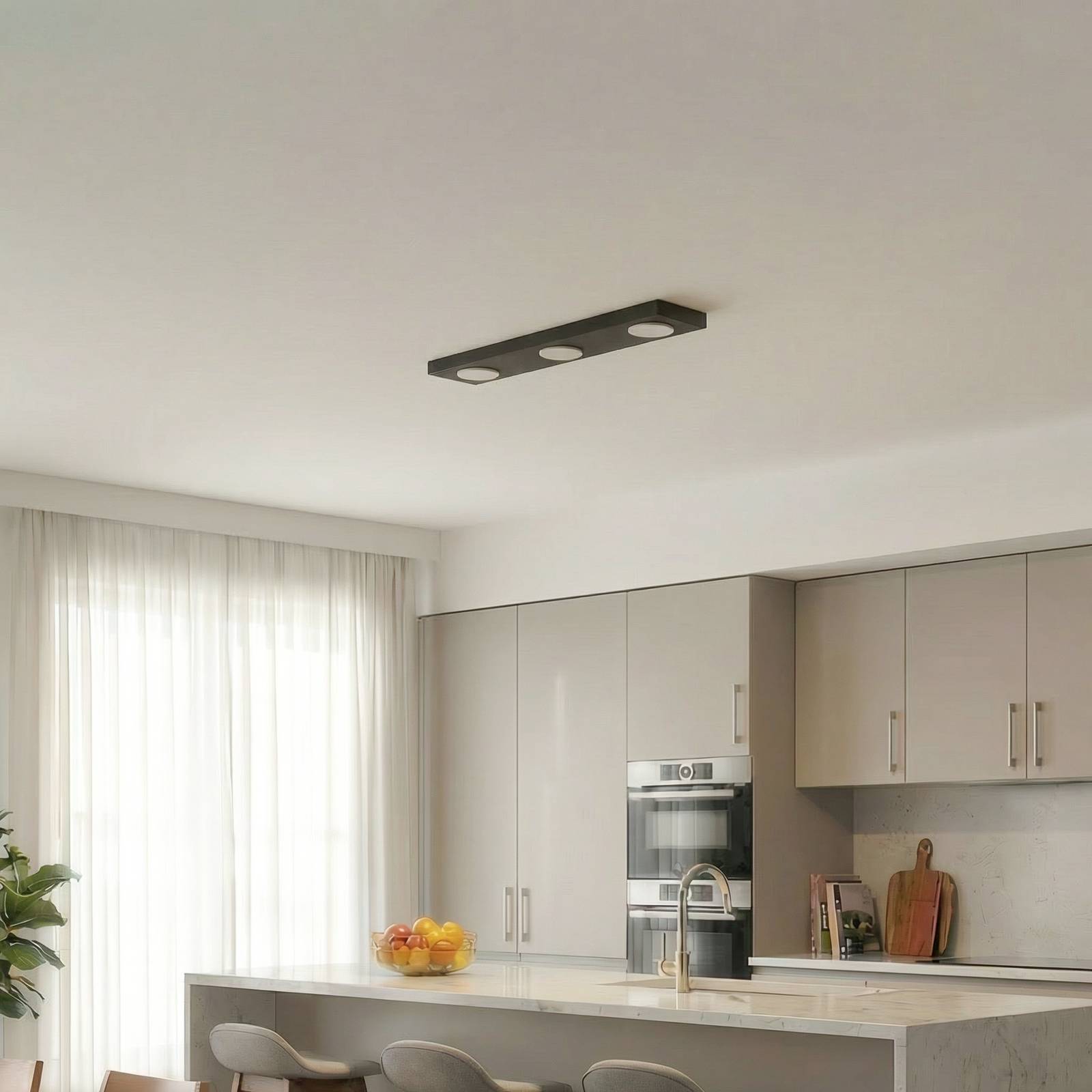 Deckenlampe Hero SIGMA, dimmbar, schwarz, für Flurbereich, Metall, Modern, Deckenlampe