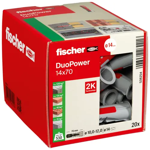 Fischer 538254 DUOPOWER 14x70 LD 2-Komponenten-Dübel 70mm 14mm 20St.