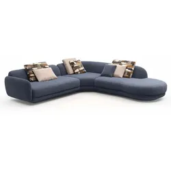 Segmüller Werkstätten Ecksofa Miu02 Stoff Blau