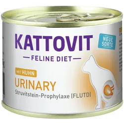 KATTOVIT Feline Diet Urinary 185g Dose Katzennassfutter Diätnahrung 12 x 185 Gramm mit Huhn