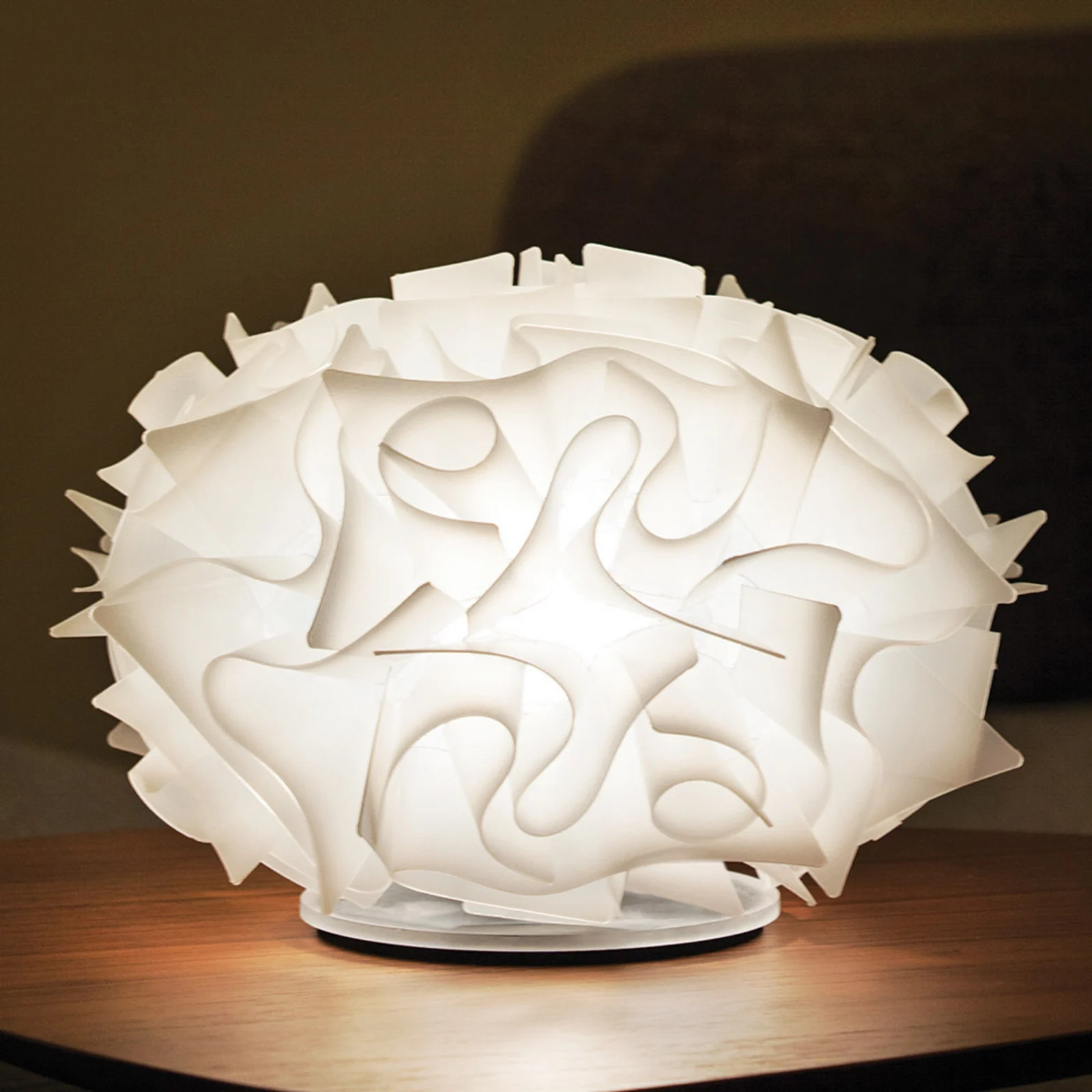 Velin Tafellamp Slamp Wit - Designer Tafellamp voor de Woonkamer - Kunststof