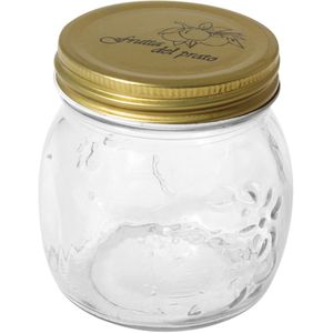 Rayher Vorratsglas 68035000, mit Metalldeckel, 0,25 Liter, rund