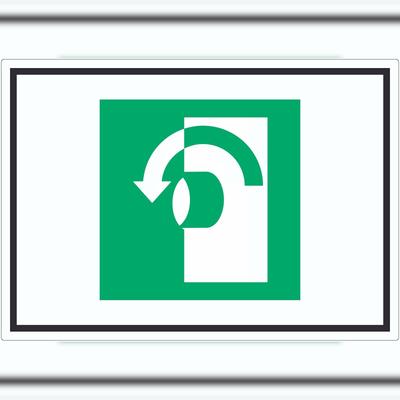 HB-Druck Zum Öffnen gegen Uhrzeigersinn drehen Symbol Aufkleber A1 (594x841mm)