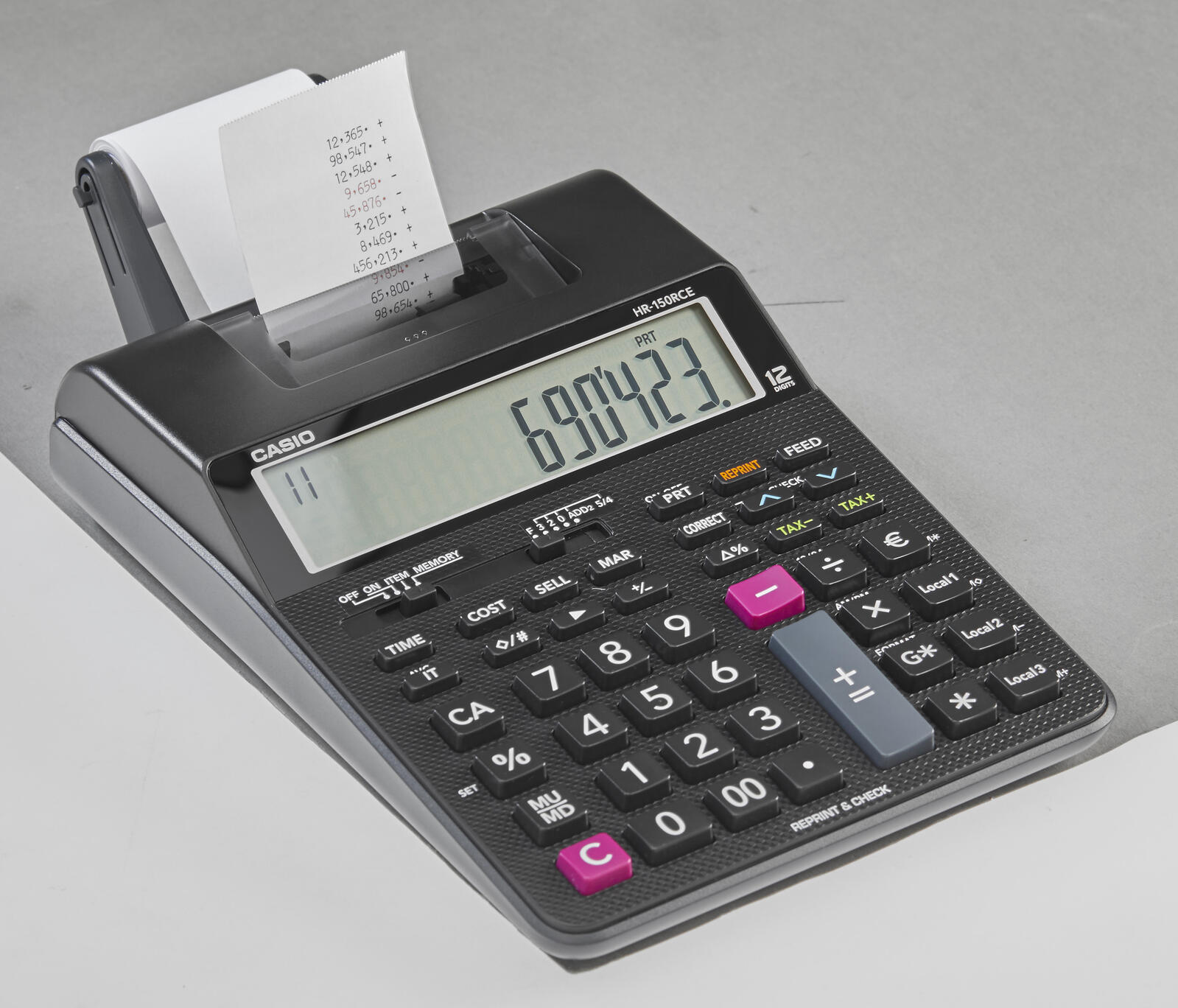 CASIO Tischrechner druckend HR-150RCE schwarz HR-150RCE-WA-EC
