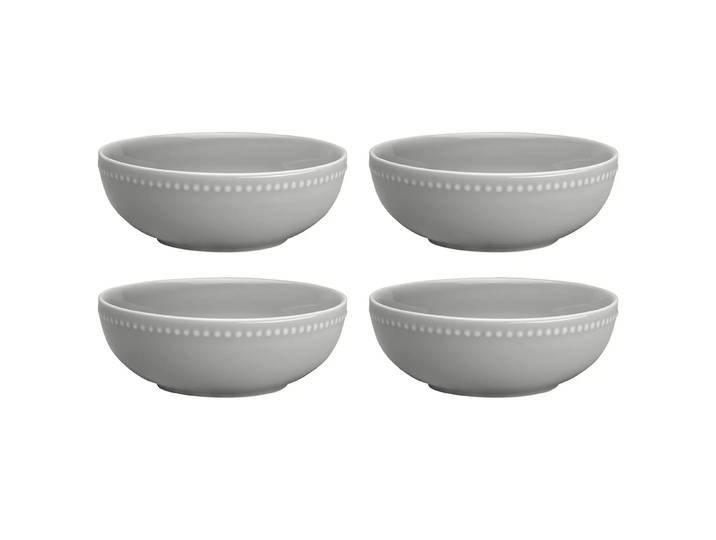 Scandi Living Bol Dots 60cl Lot de 4 Gris
