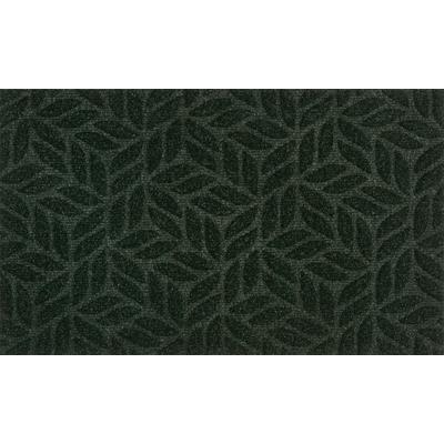 Fußmatte "Leaves midnight green", grün, B:45cm H:8mm L:75cm, Polyester, WASH+DRY BY KLEEN-TEX, Teppiche, Fußmatte