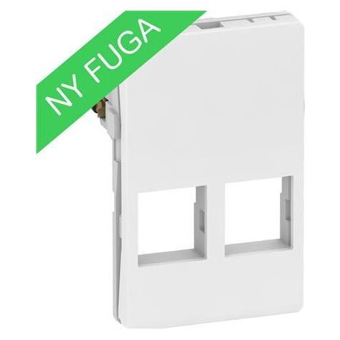 LK Dataudtag FUGA T3 - 1,5 modul, for 2 stk. Systimax konnektor, leveres uden konnektor (AAK588D6791)