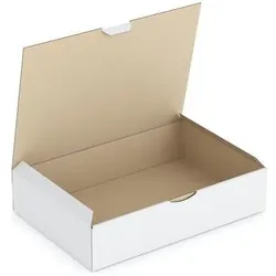Rajapack, Versandkarton + Versandbox, Raja Versandkarton 1-wellig Pappe 215 (B) x 70 (T) x 310 (H) mm Weiss (50 Stk., 31 x 21.50 x 7 cm)