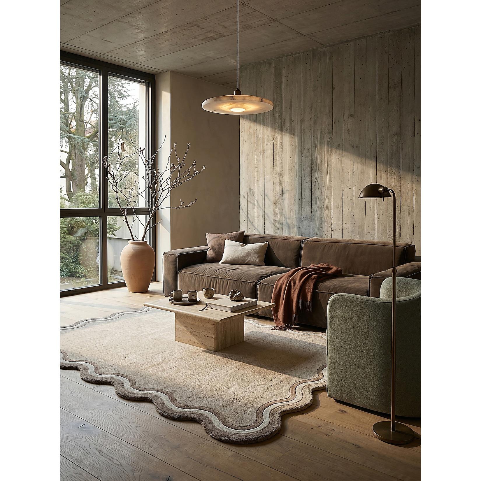 Wollteppich geometrisch Naturfarben 160 x 230 cm - WINCH Kadima
