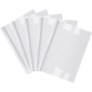 Böttcher-AG Thermobindemappen mit Abheftlasche, A4, 4mm, 40 Blatt, Karton, weiß, 100 Stück
