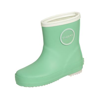 Stiefel DRUPPIES "Regenstiefel Newborn", Mädchen, Gr. 19, grün (pastelgroen), Obermaterial: 100% Naturkautschuk NaRubber., Schuhe Stiefel