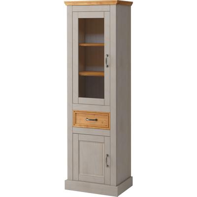 Vitrine OTTO HOME "Selma", grau (grau, natur), Schränke, Vitrine, Höhe 180 cm