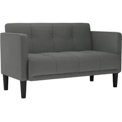 vidaXL Zweisitzer-Sofa Dunkelgrau 111 cm Stoff