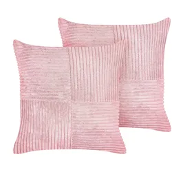 DEKOKISSEN CORD 2er-Set Rosa 43/43 cm Millet