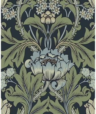 Seabrook Designs Primrose Garden Floral Pre-Pasted Wallpaper