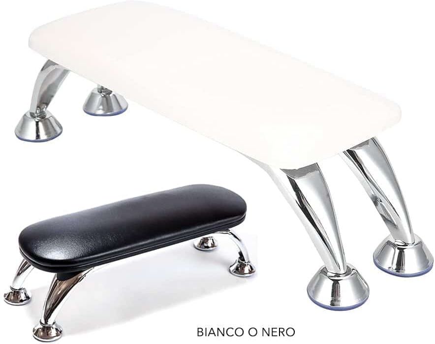 Poggiamano poggiamani largo 40 cm alto manicure per estetista centri estetici nail art ricostruzione unghie Bianco