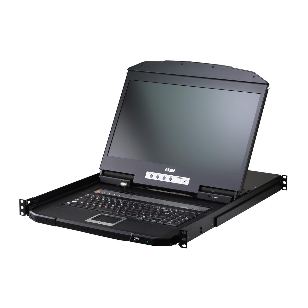 Aten CL3708NX IT KVM-Switch 8-Port, 18,5"-LCD-Konsole (USB HDMI) IT-Layout (CL3708NX IT)