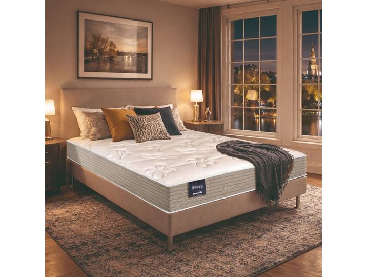 Matelas 140x200 cm ressorts ensachés ferme Dunlopillo Mimosa