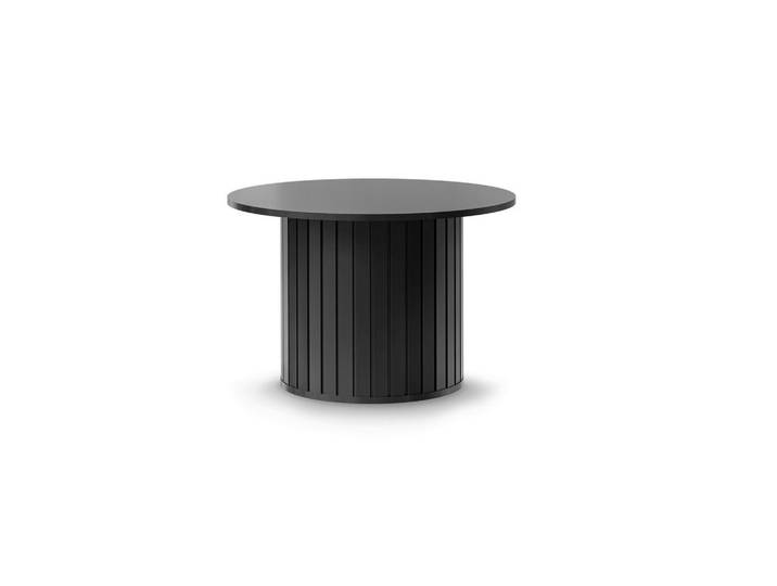 Milino Couchtisch, Schwarz, rund, Säule, 70x46.7x70 cm, Wohnzimmer, Wohnzimmertische, Couchtische