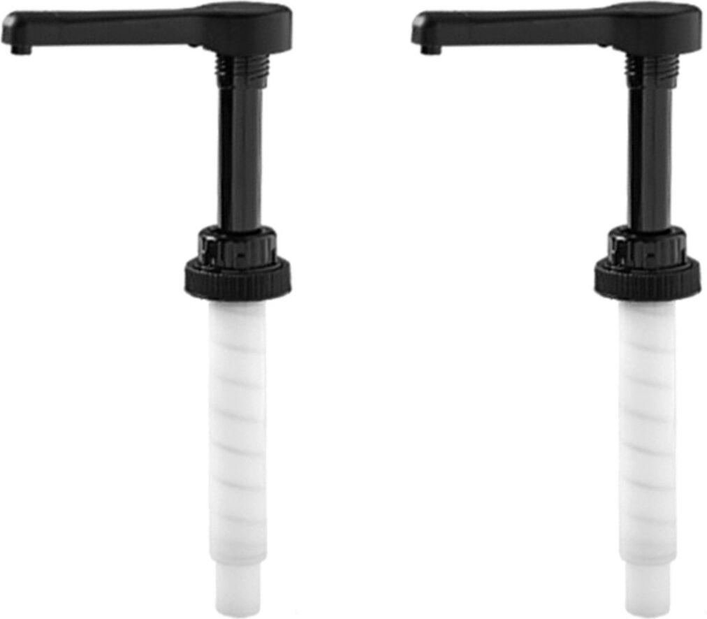 INF Lot de 2 têtes de pompe à pression 42/400 10ml-20CC, PP Noir - Distribution mesurée et fluide pour sauces et sirops