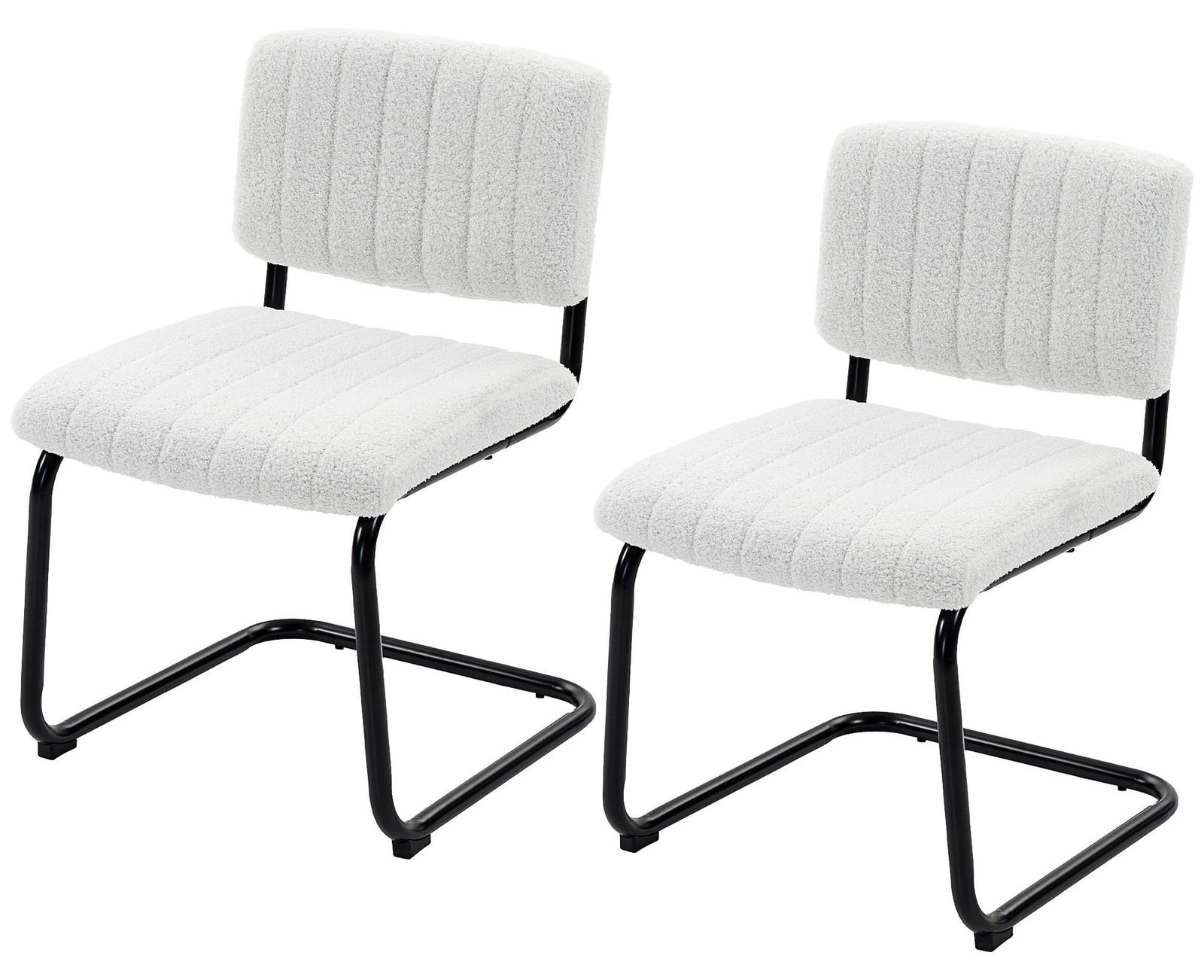 HOMCOM Set van 2 moderne eetkamerstoelen met hoge rugleuning