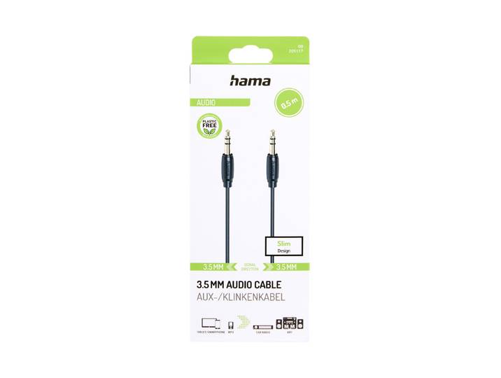 Audiokabel Essential Line 00205117 0.5 m Schwarz