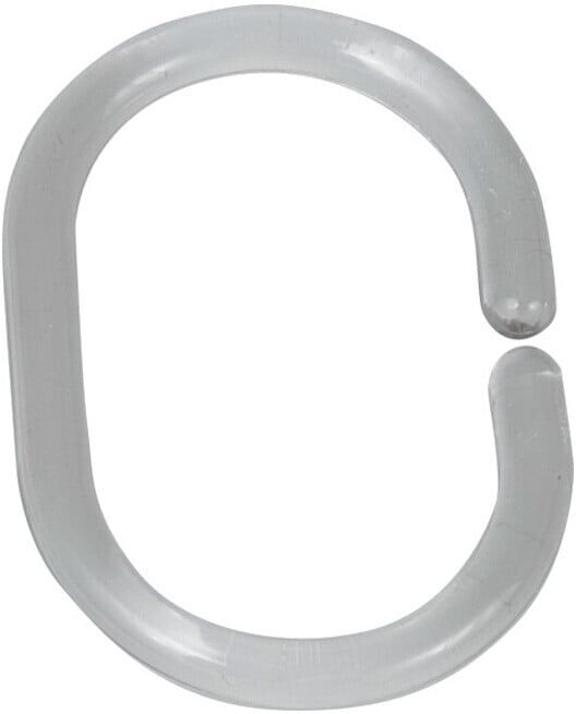 WENKO Anneaux pour rideau de douche transparents, lot de 12 (19190100)