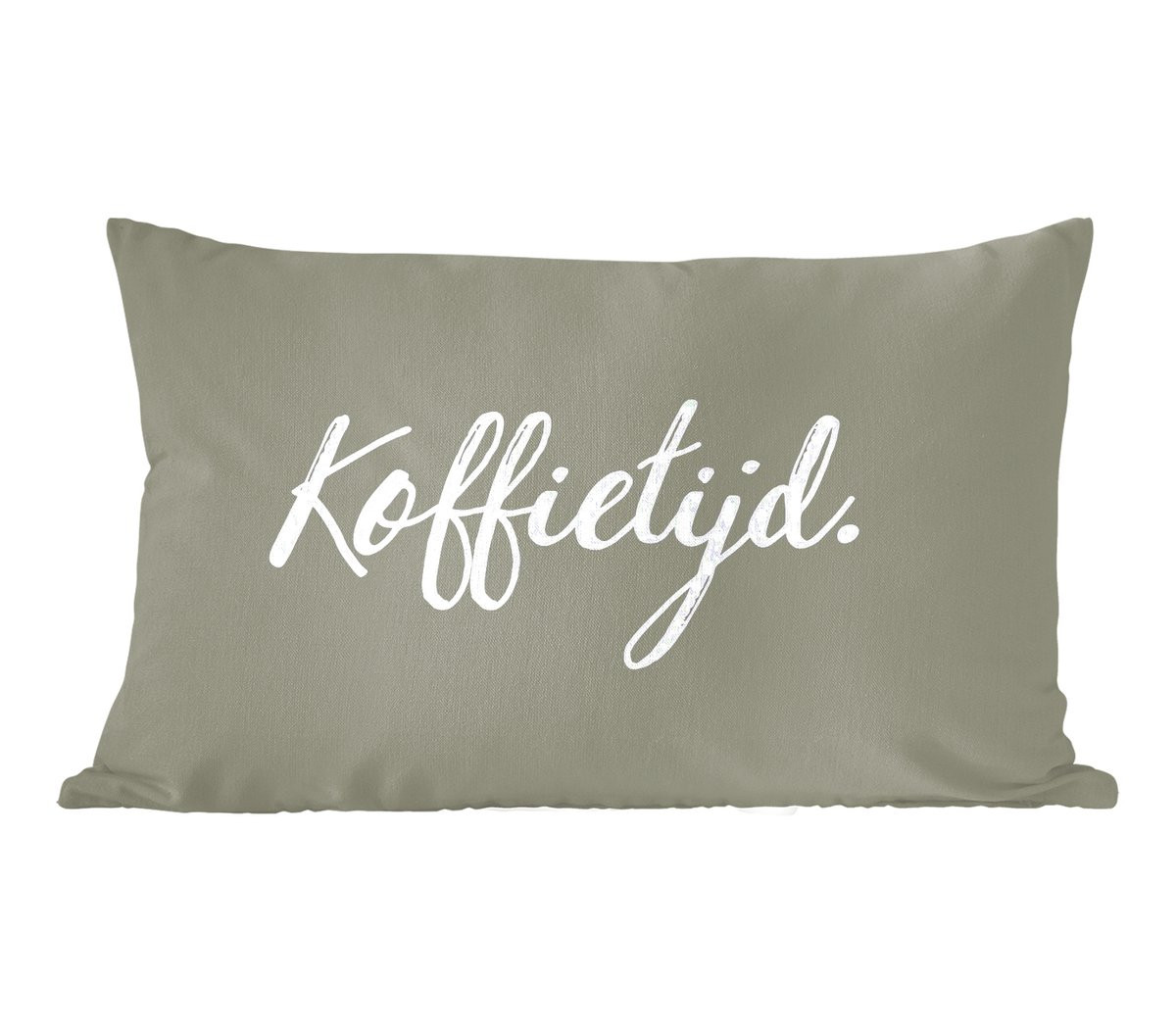 PillowMonkey Sierenkussen Koffietijd met Quotes - 60 x 40 cm