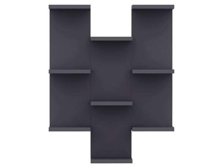 Mid.you Wandregal, Anthrazit, Holzwerkstoff, 58.8x74.1x21.4 cm, Wohnzimmer, Regal, Wandregal