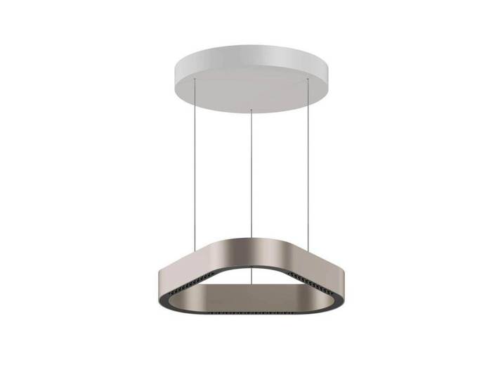LOOM DESIGN LED-Pendelleuchte Trigon, creme, Alu, 40 cm dimmbar, creme / amber, für Wohn- / Esszimmer, Aluminium, Modern
