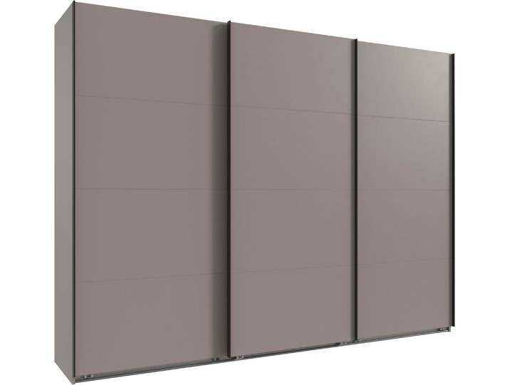 Kleiderschrank, Holzwerkstoff, Saharagrau, 270×208×65 cm, 3 Schwebetüren, WIMEX