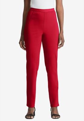 Plus Size Women's Stretch Denim Straight-Leg Jegging by Jessica London in Classic Red (Size 12 P) Jeans Legging