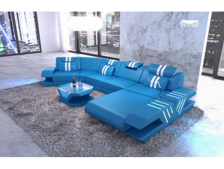 Sofa Venedig C-Form in Leder