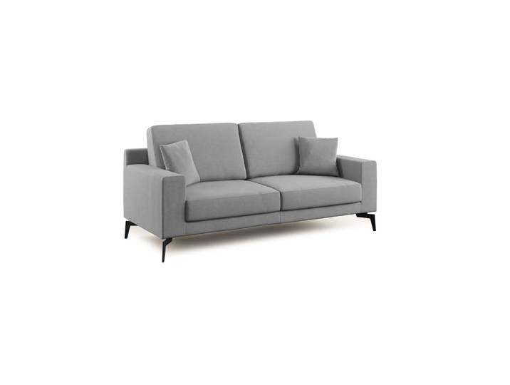 Canapé en microfibre 206 cm gris