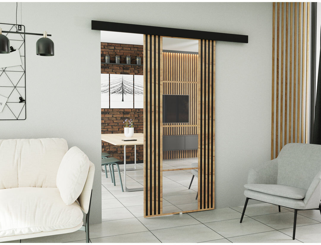 Brayden Studio DOOR EMPI 1 Beige 92cm x 205cm
