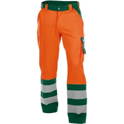 DASSY® Lancaster Warnschutzhose 245g - neonorange/flaschengrün - 48