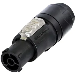NEUTRIK® powerCON®, IP65 im gesteckten Zustand , 3-pol , Kunststoff-, Schraubkontakt-Kabelbuchse, versilberte(r) Kontakt(e), gerade, schwarz