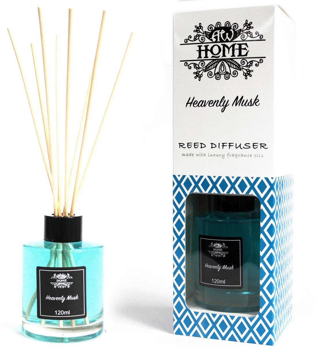 Ancient Wisdom Geurstokjes Hemelse Musk 120ml Aromatische Riet Diffuser voor Aromatherapie